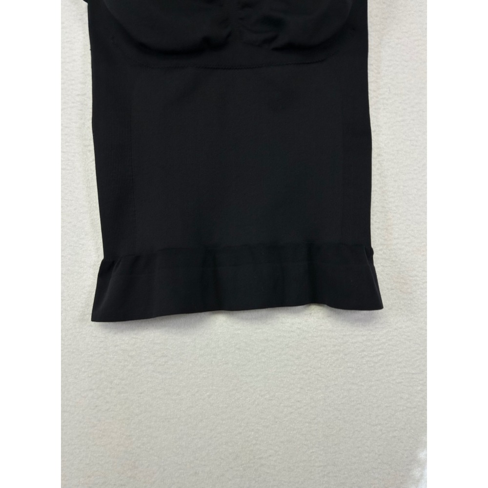 Shapewear Camishaper Women 1X Black Ruched Bust Ruffle Hem Seamless Tank Top - Picture 7 of 8